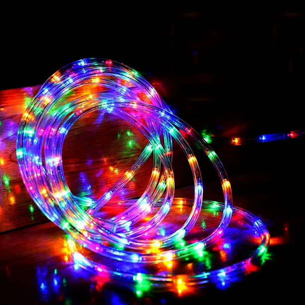 100 LED Strip Rope String Lights 33ft 10m Tube Outdoor Garden Party Decor Lights
